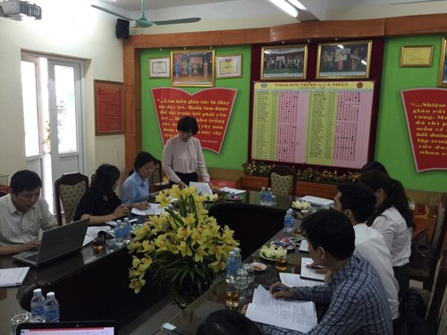 Trường mầm non Phúc Đồng đón đoàn kiểm tra mô hình trường học điện tử năm học 2016 – 2017 của Phòng GD&ĐT quận Long Biên.